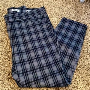 Nine West Heidi Pull On Skinny Plaid Pants